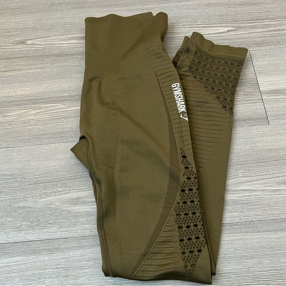 Gymshark Pants - Gymshark Energy Seamless legging Olive green XS